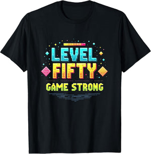 Level Fifty Game Strong 50th Birthday Design