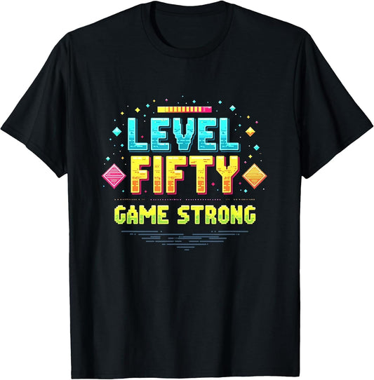 Level Fifty Game Strong 50th Birthday Design