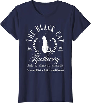 Retro Black Cat Apothecary Witchy Wicca Spooky Halloween