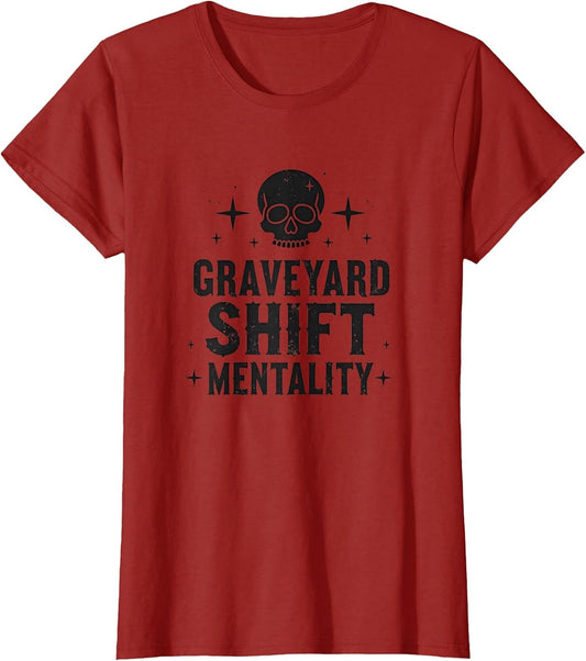 Grave Yard Shift Mentality Skull Design
