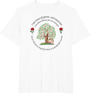 What A Wonderful World Couple with Tree and Roses