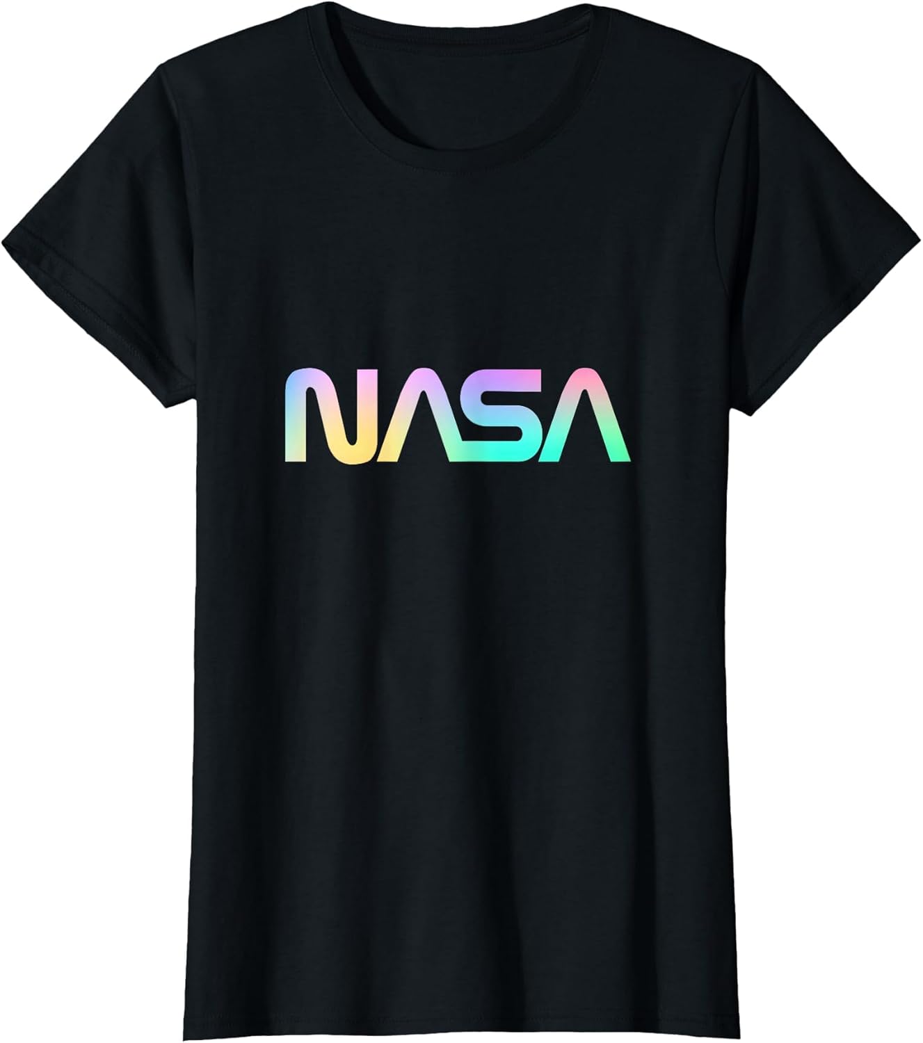80's Vintage NASA Worm Logo - Rainbow Gradient
