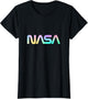80's Vintage NASA Worm Logo - Rainbow Gradient