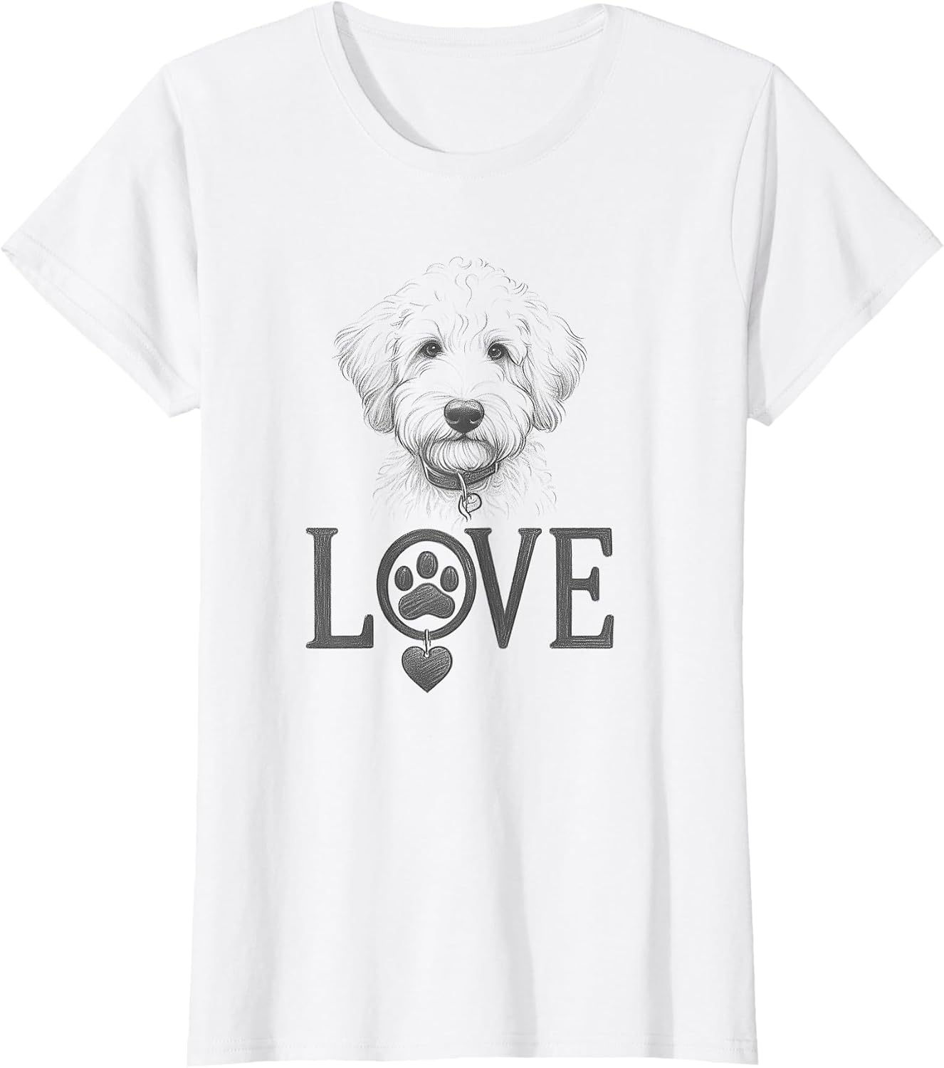 Whoodle Dog Love Paw Design