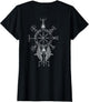 Viking Symbols Print On Back - Aegishjalmur Vegvisir Valknut