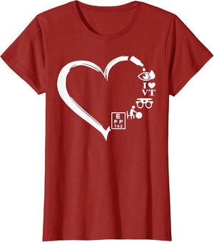 Vintage Vision Therapist Heart Funny VT Optometry Team