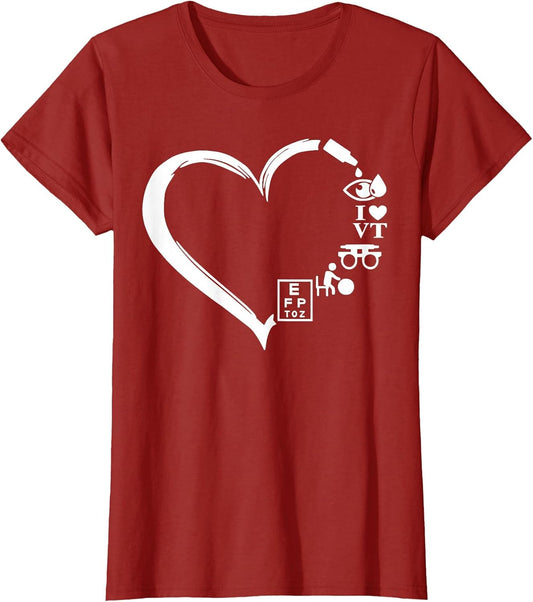 Vintage Vision Therapist Heart Funny VT Optometry Team