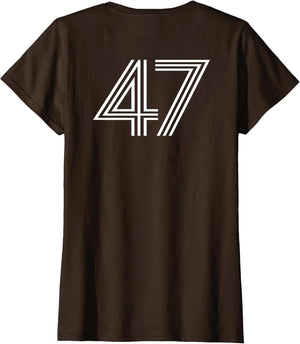 Number 47 Shirt Baseball Football Soccer Back Print Jersey