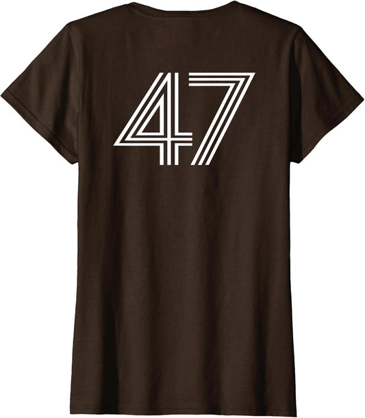 Number 47 Shirt Baseball Football Soccer Back Print Jersey