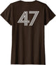 Number 47 Shirt Baseball Football Soccer Back Print Jersey
