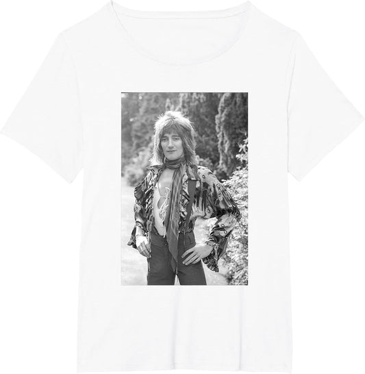 Rod Stewart Singer of Faces Garden Portrait by Allan Ballard