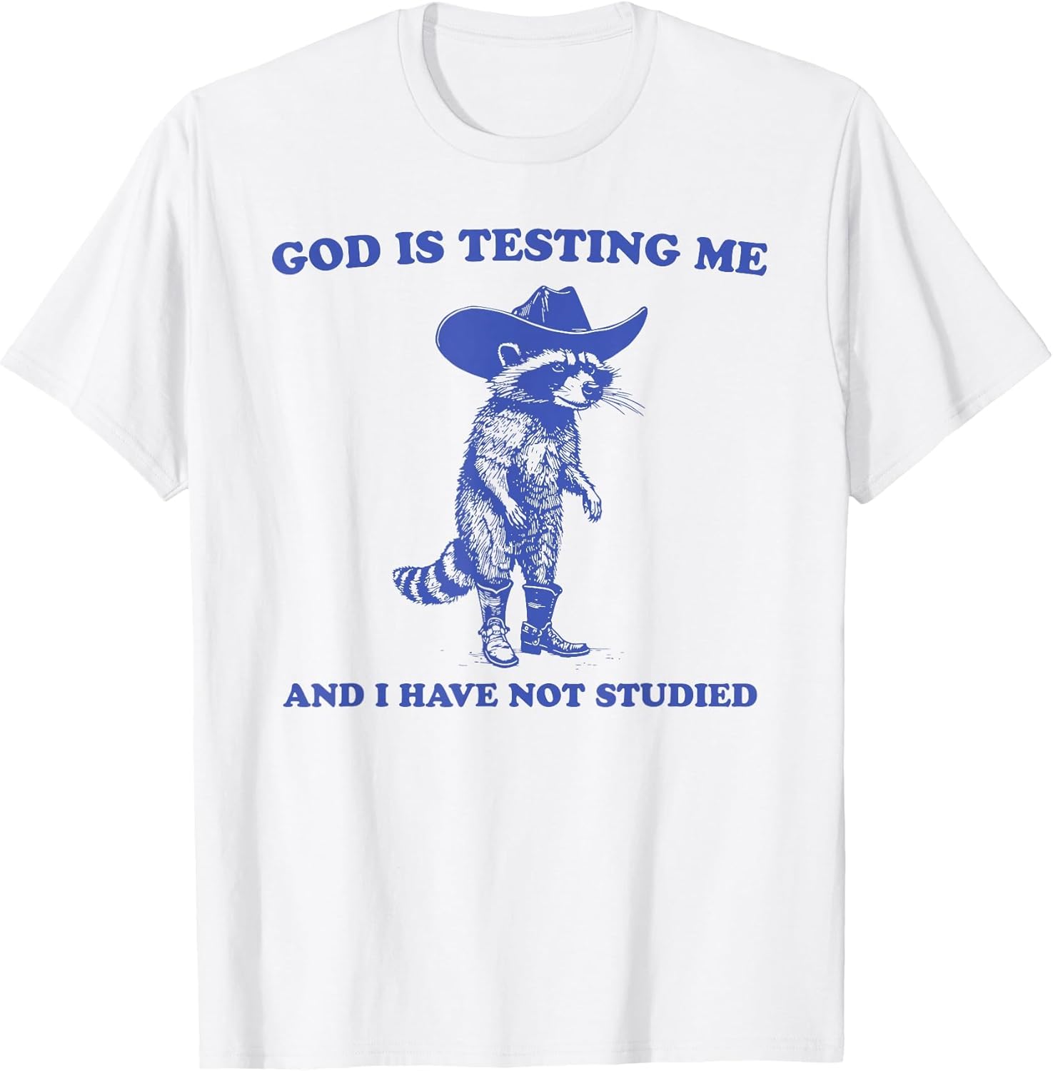 God is Testing Me and I Have Not Studied Funny Raccon