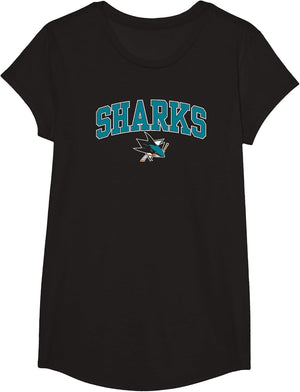 San Jose Sharks Arch Over Black NHL Officially Licensed