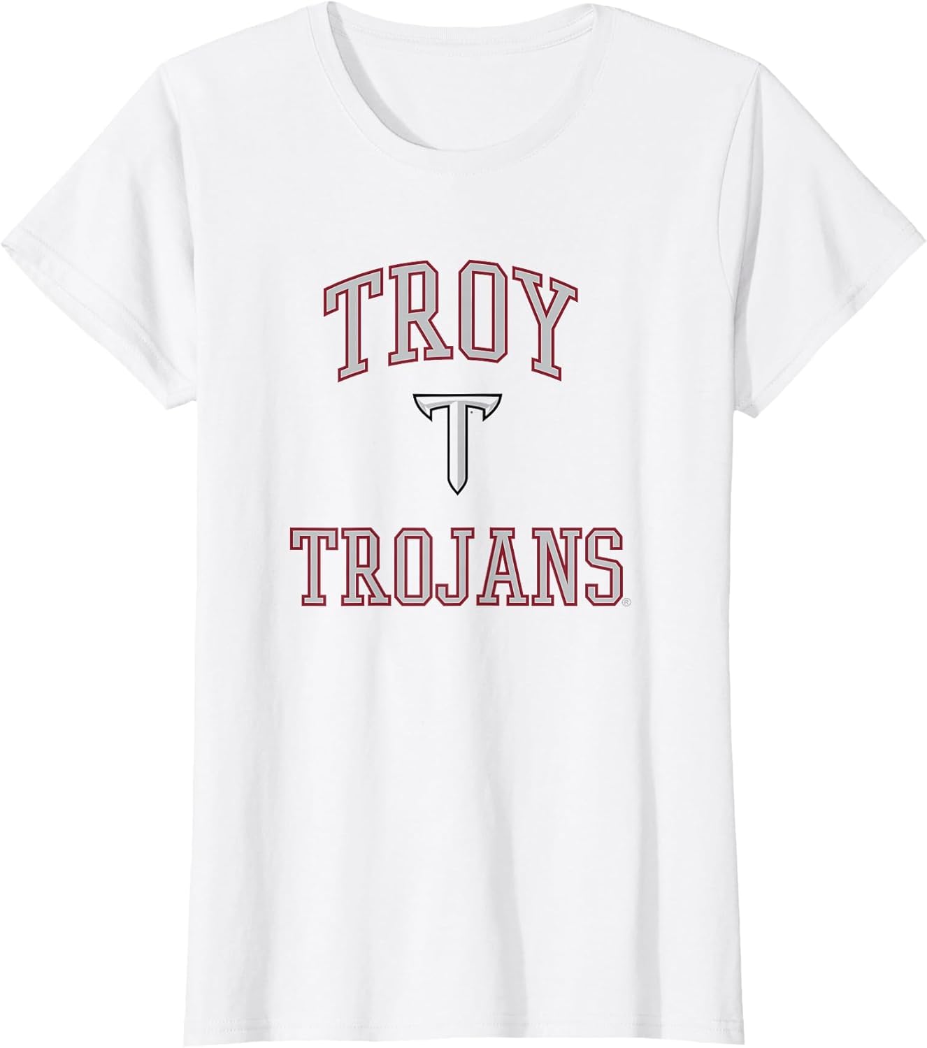 Troy Trojans Logo White Officially Licensed