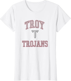 Troy Trojans Logo White Officially Licensed
