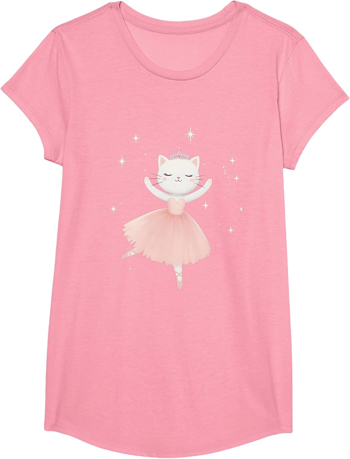 Ballerina Cat Princess Shirt Ballet Dance Toddlers Girls