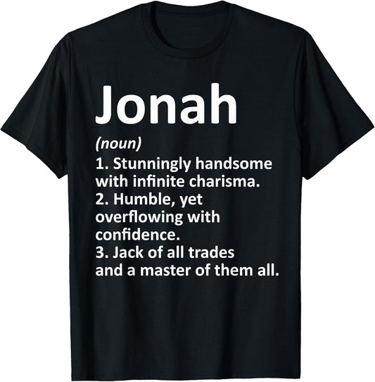 Jonah Definition Personalized Name Funny Birthday Gift