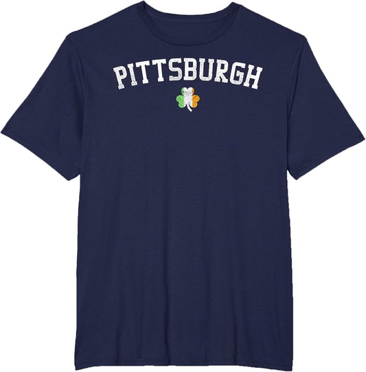 Pittsburgh Irish American Shamrock St Patricks Day T Shirt