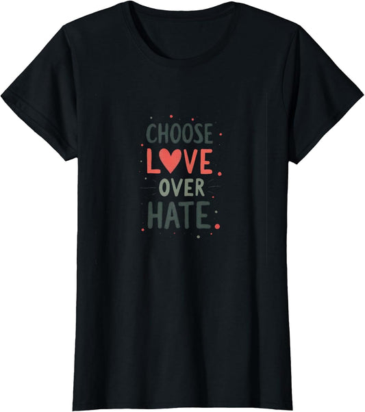 Choose Love Over Hate Inspirational Design