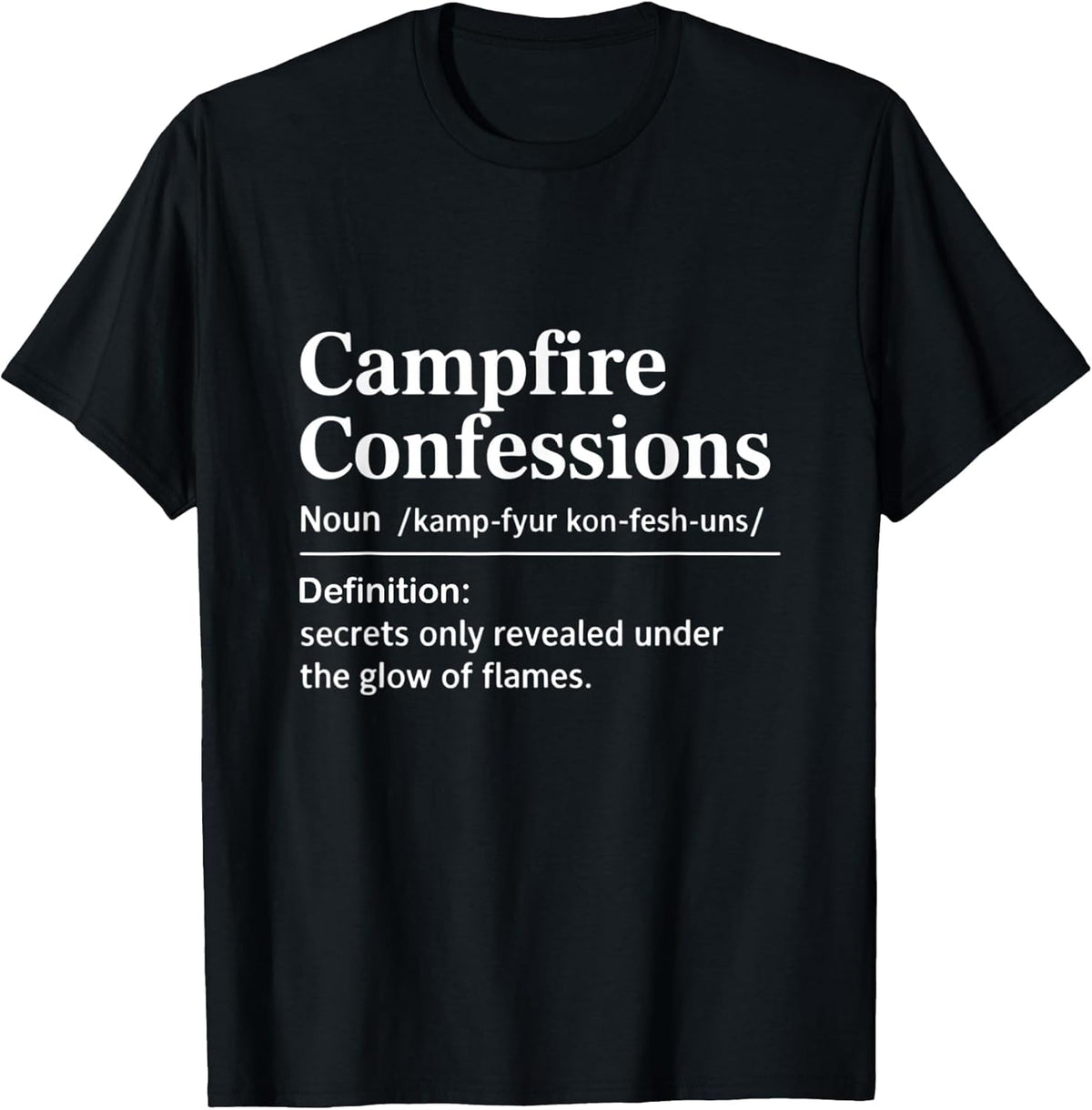 Funny Camping Definition RV Camper Campfire Confessions
