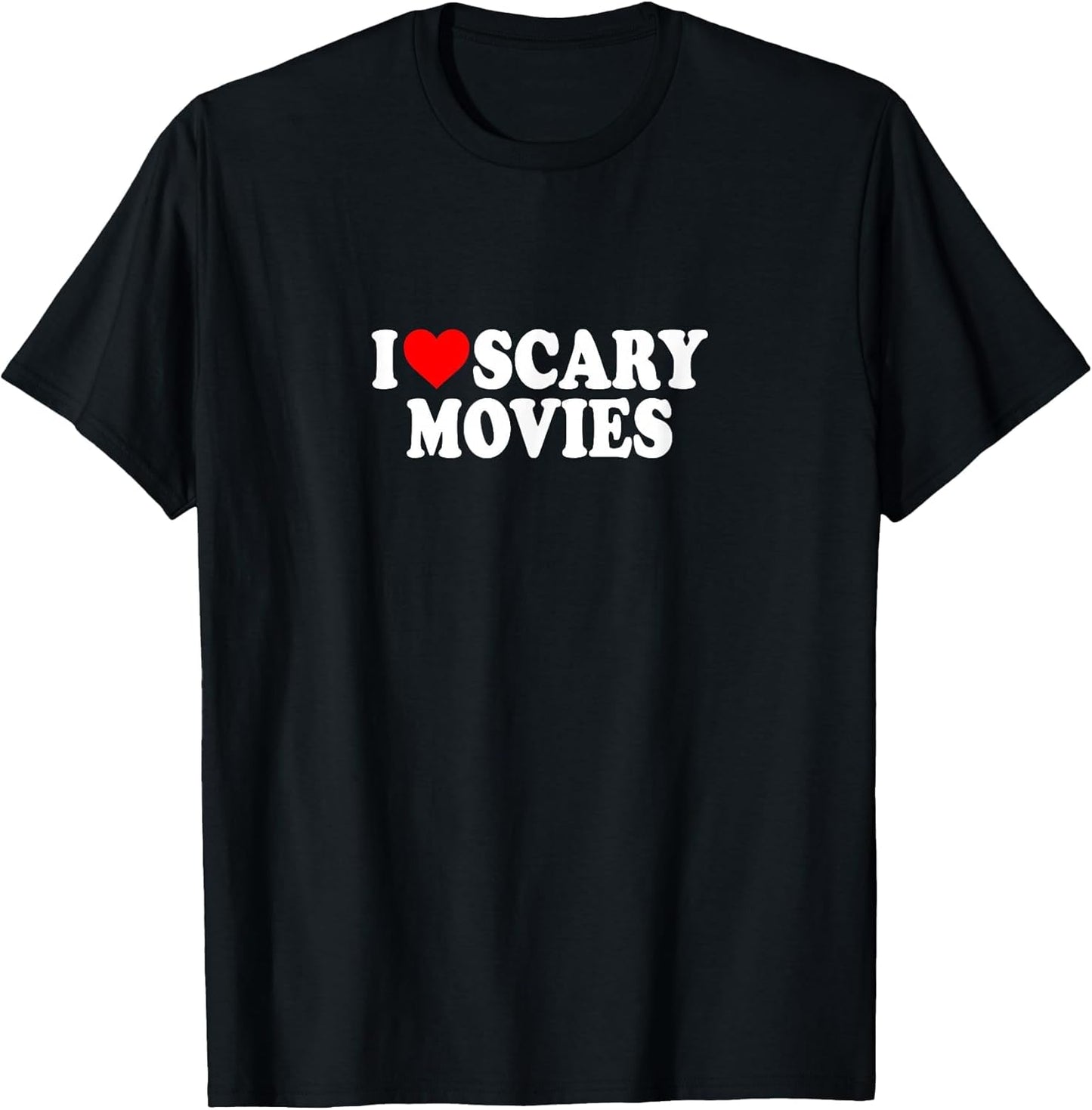 I Love Heart Scary Movies Minimalist Halloween Spooky Films