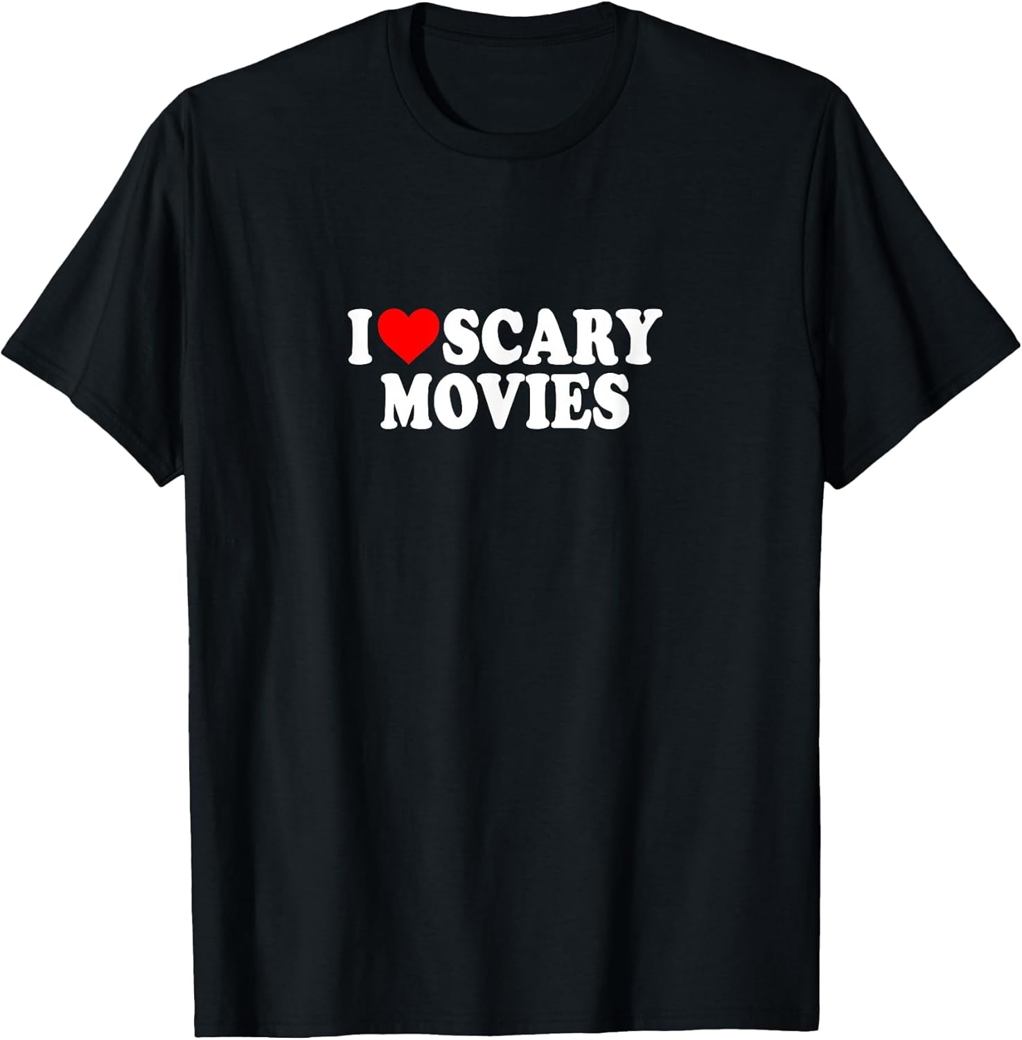I Love Heart Scary Movies Minimalist Halloween Spooky Films