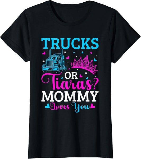 Gender Reveal Party Trucks Or Tiaras Pink Or Blue Mommy