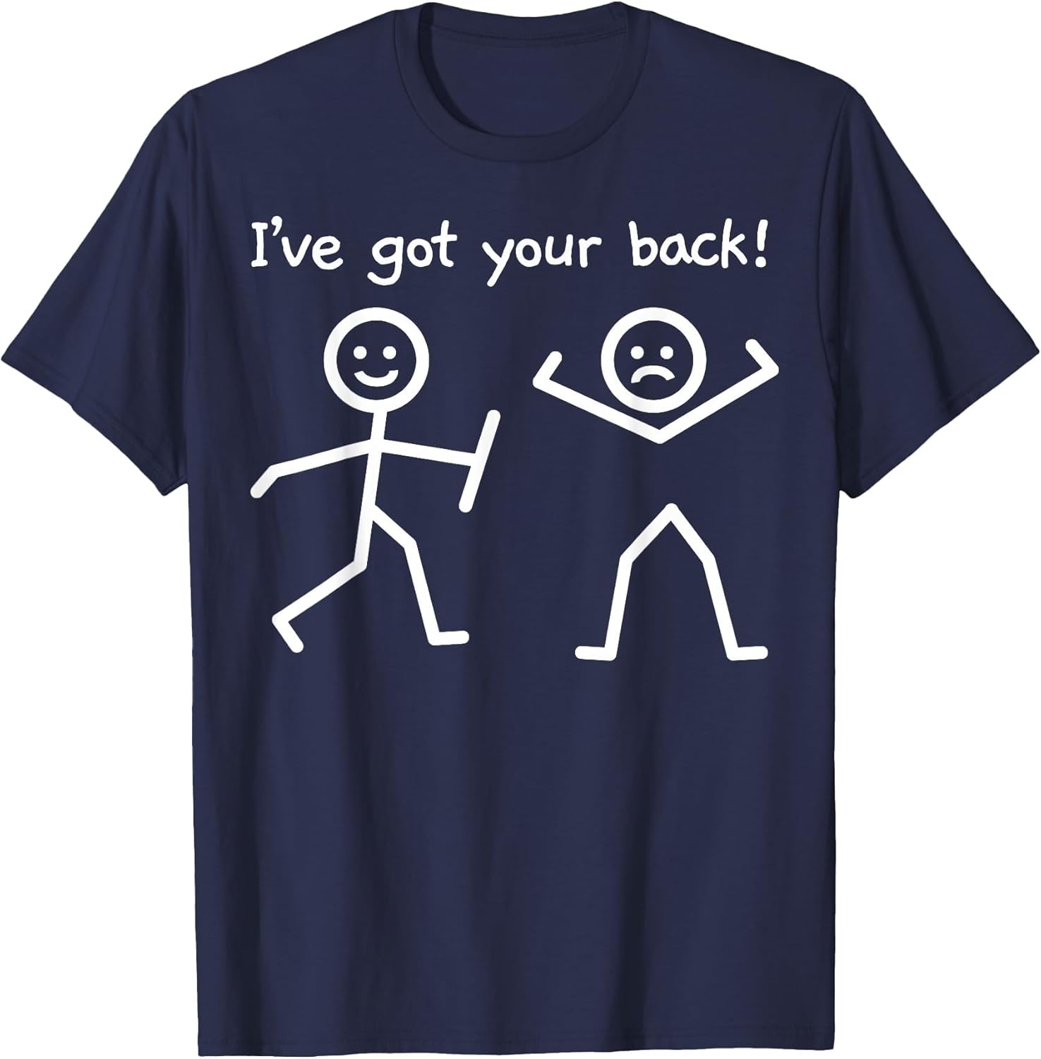 I've Got Your Back Funny Stick Figure Humor