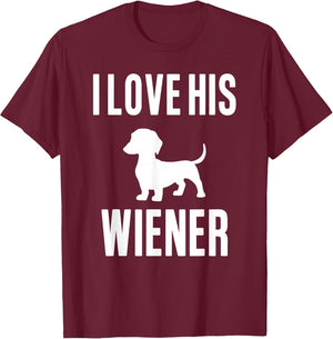 Funny Dachshund Lover Dog Dad Girlfriend I Love His Wiener