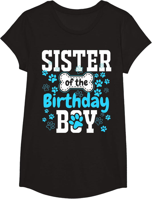 Sister of The Birthday Boy Dog Paw Pet Matching Family Party