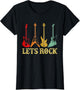Vintage Retro Lets Rock Rock n Roll Guitar