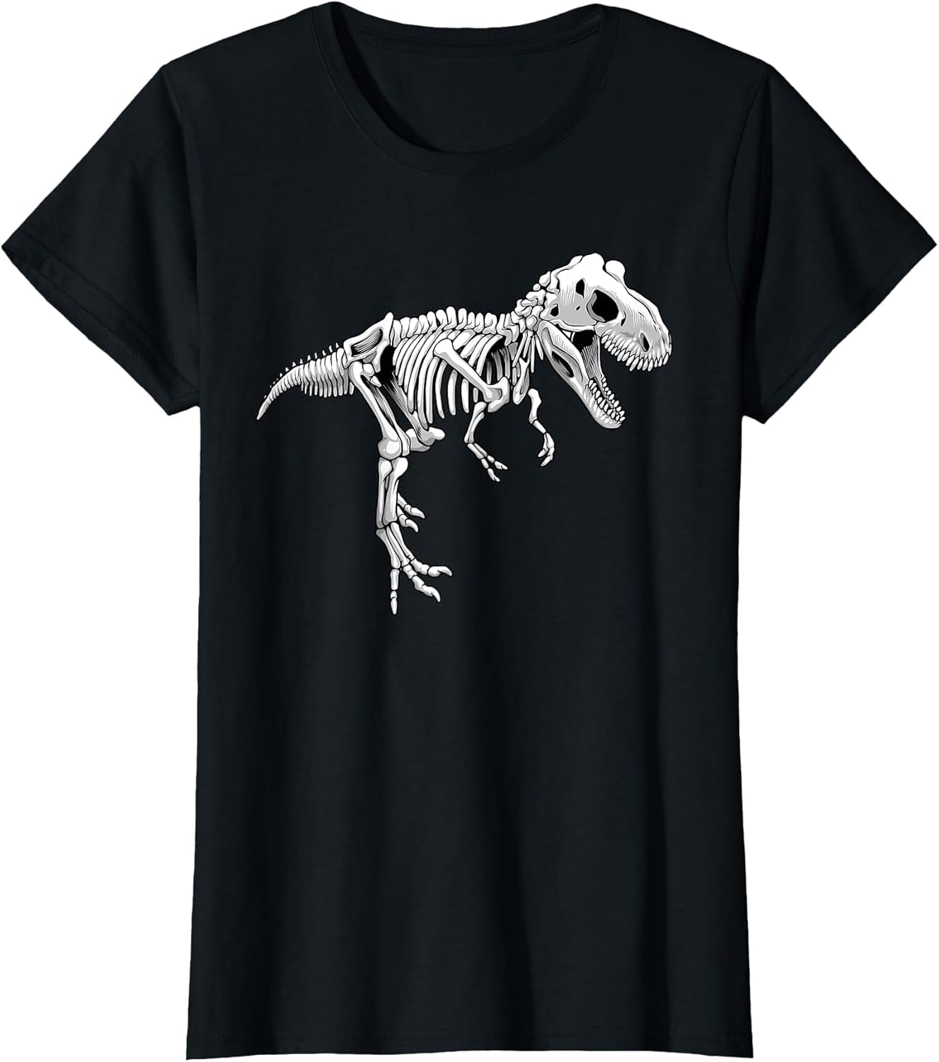 Funny Dinosaur Art Women Boys Girls Dino Skeleton