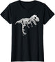 Funny Dinosaur Art Women Boys Girls Dino Skeleton
