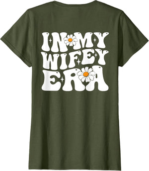 in My Wifey Era Retro Daisy Groovy 70s Style on Back