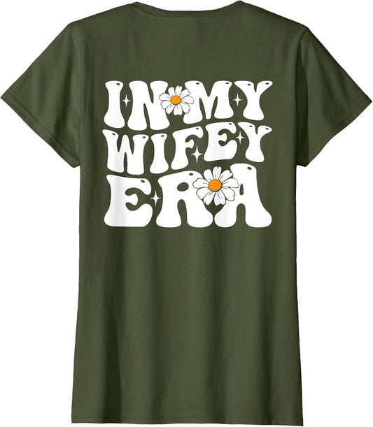 in My Wifey Era Retro Daisy Groovy 70s Style on Back