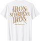(ON Back) Iron Sharpens Iron Bible Verses Christian Gym