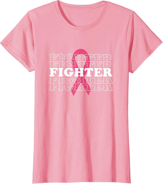 Fighter Pink Ribbon Breast Cancer Awareness