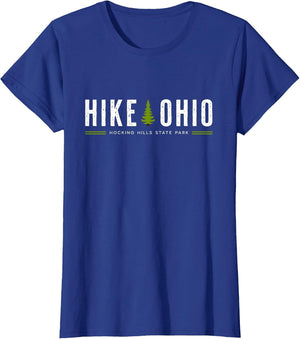 Ohio Hocking Hills State Park Hike Tree Retro Graphic