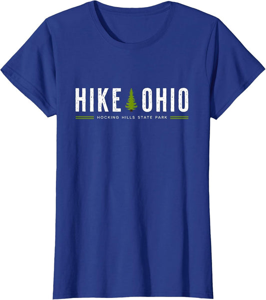 Ohio Hocking Hills State Park Hike Tree Retro Graphic