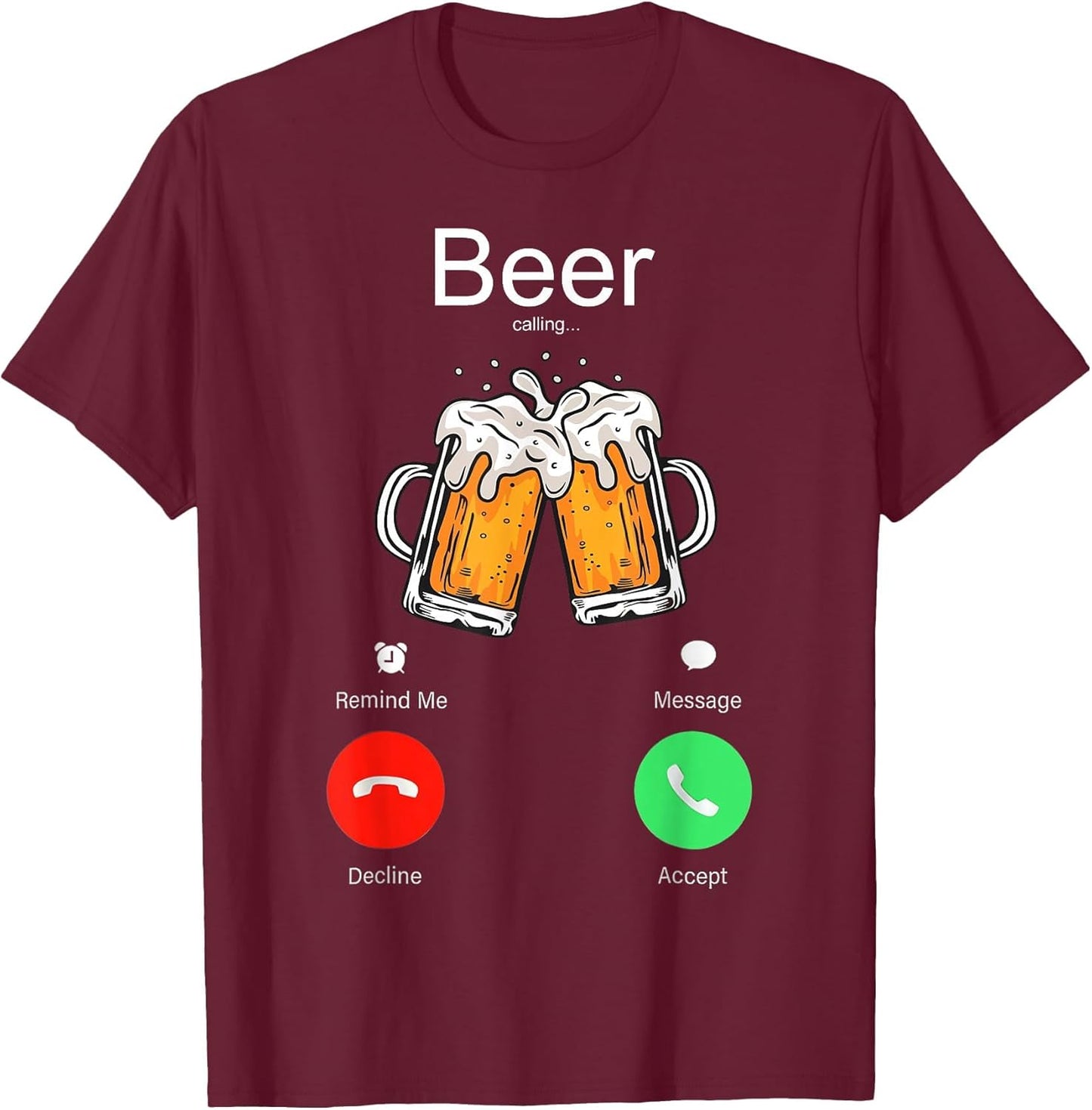 Beer Calling Remind Me Message Decline Accept Phone Call