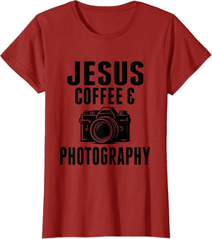 Jesus Coffee and Photography Funny Photographer Camera