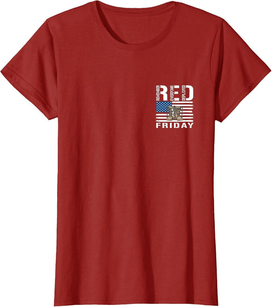 (2 Sided Print) Red Friday Military Veteran Deployed