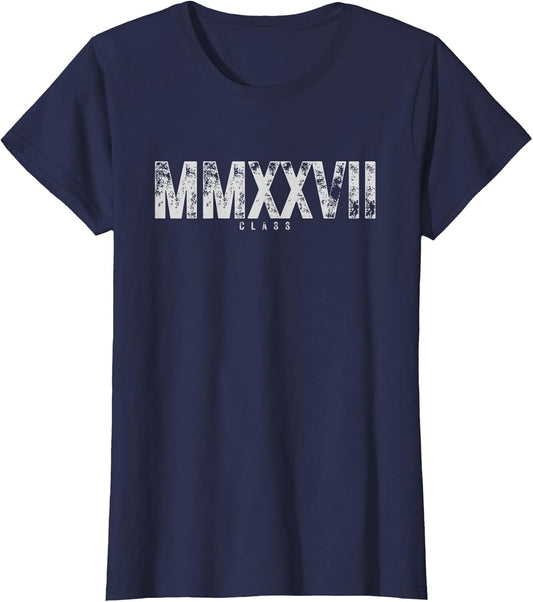 Class of 2027 MMXXVII Graduation Vintage Senior 2027 College