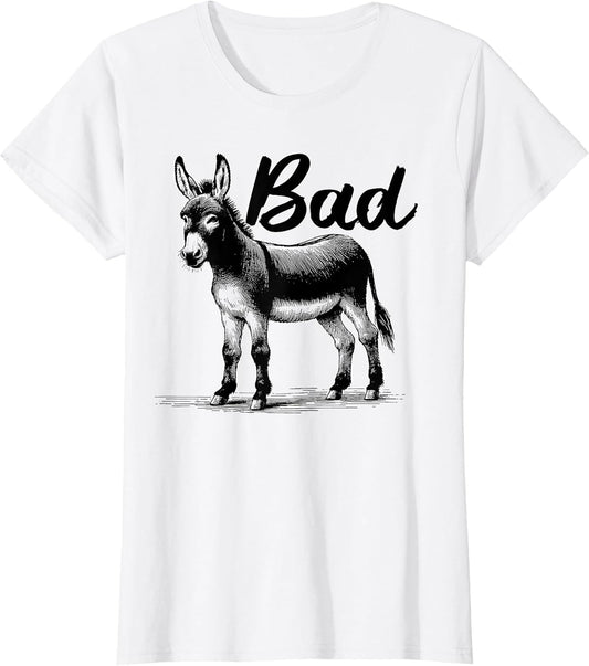 Funny Bad Ass Donkey Shirt Badass Donkey Retro Donkeys Meme