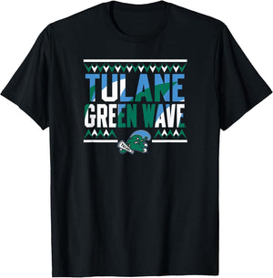 Tulane Green Wave Retro Sharktooth Logo Officially Licensed