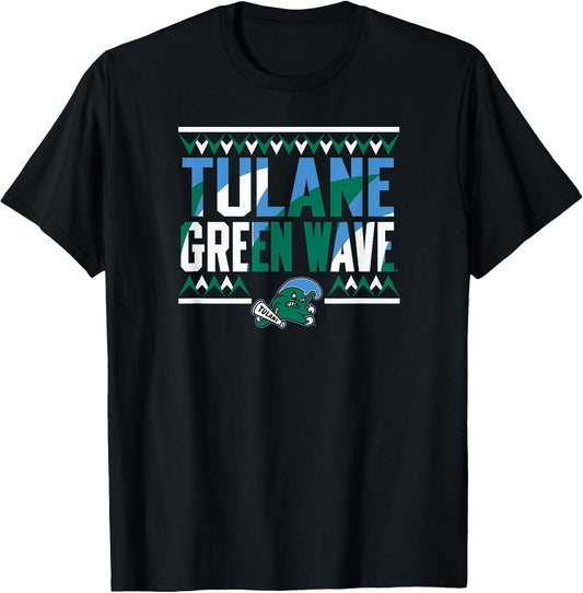 Tulane Green Wave Retro Sharktooth Logo Officially Licensed