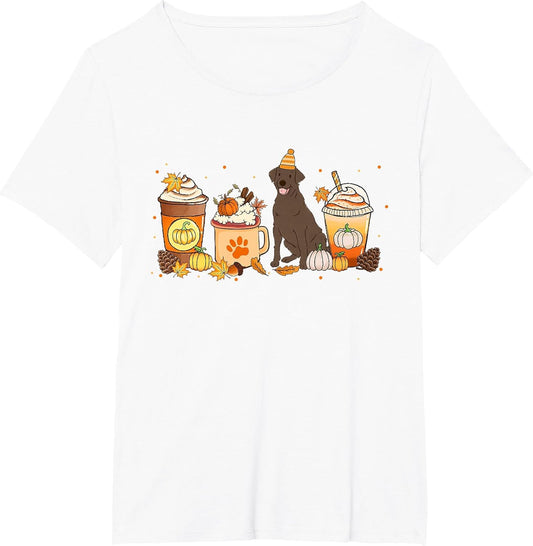 Labrador Retriever Coffee Pumpkin Spice Fall Thanksgiving
