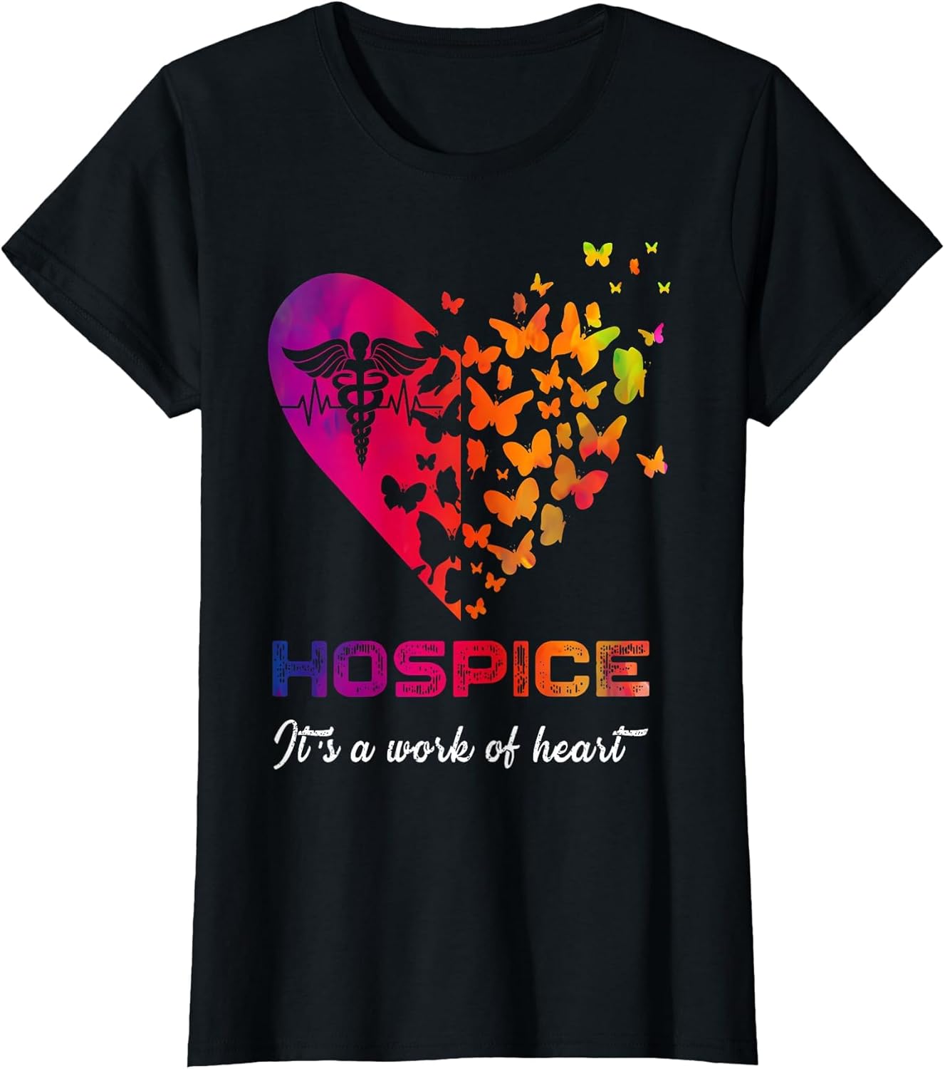 Heart Butterflies Hospice Nurse Appreciation Nursing Scrubs
