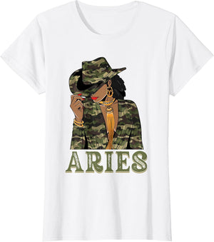 Aries Western Black Cowgirl Camo Camoflauge Zodiac