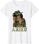 Aries Western Black Cowgirl Camo Camoflauge Zodiac